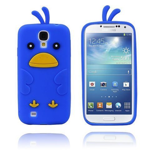Funny Chicken Sininen Samsung Galaxy S4 Silikonikuori