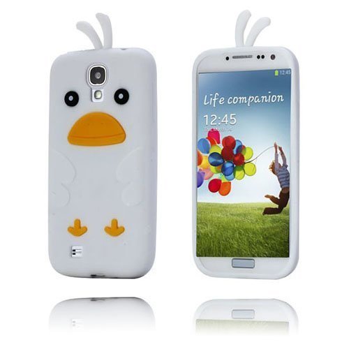 Funny Chicken Valkoinen Samsung Galaxy S4 Silikonikuori
