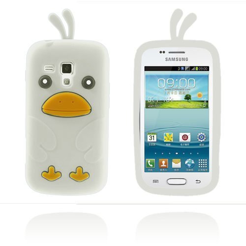 Funny Chicken Valkoinen Samsung Galaxy Trend Silikonikuori