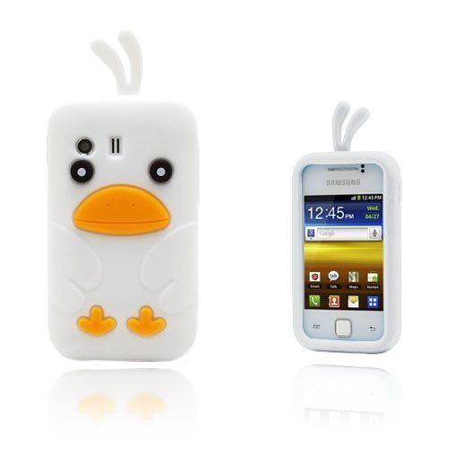 Funny Chicken Valkoinen Samsung Galaxy Y Silikonikuori