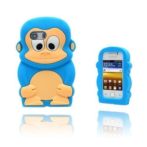 Funny Monkey Vaaleansininen Samsung Galaxy Y Silikonikuori