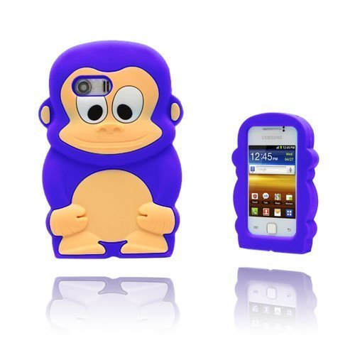 Funny Monkey Violetti Samsung Galaxy Y Silikonikuori