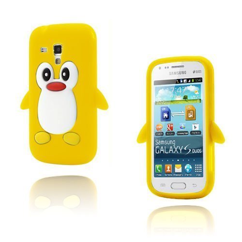 Funny Penguin Keltainen Samsung Galaxy Trend Silikonikuori