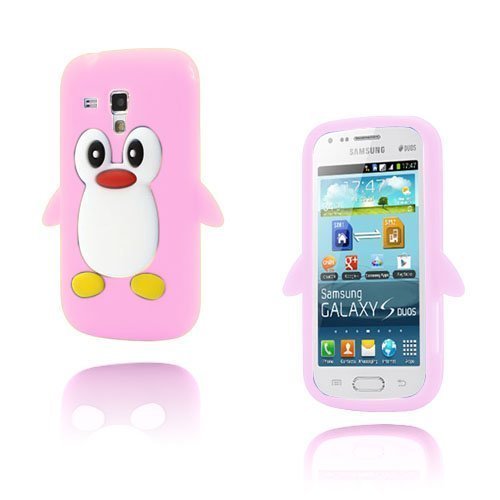 Funny Penguin Pinkki Samsung Galaxy Trend Silikonikuori