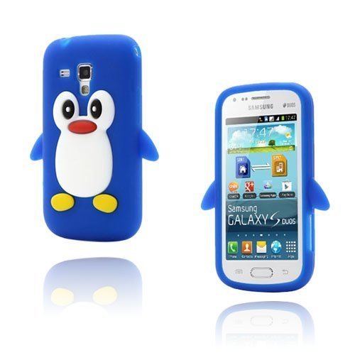 Funny Penguin Sininen Samsung Galaxy Trend Silikonikuori