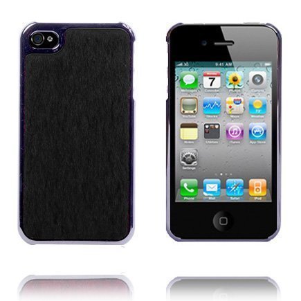 Furry Fashion Electroplated Musta Iphone 4 Suojakuori