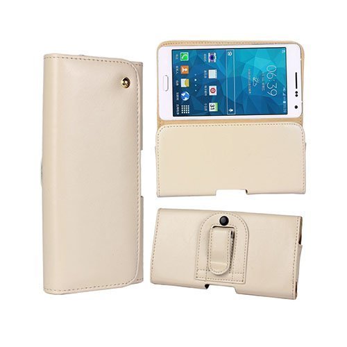 Gaarder Pouch Samsung Galaxy A3 Vyökotelo Aitoa Nahkaa Beige