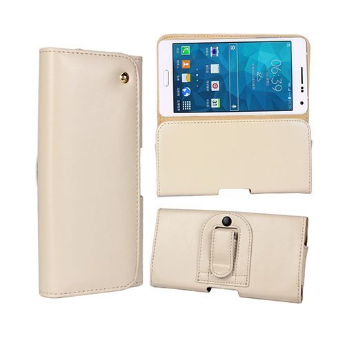 Gaarder Pouch Samsung Galaxy A7 Vyökotelo Aitoa Nahkaa Beige