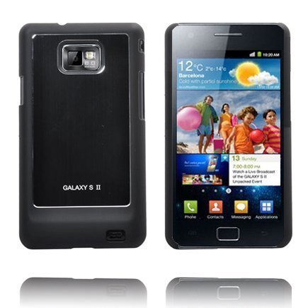 Galaxy S2 Alumiininen Musta Reunus Samsung Galaxy S2 Suojakuori