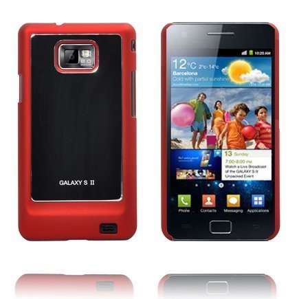 Galaxy S2 Alumiininen Punainen Reunus Samsung Galaxy S2 Suojakuori