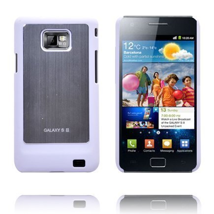 Galaxy S2 Alumiininen Valkoinen Reunus Samsung Galaxy S2 Suojakuori
