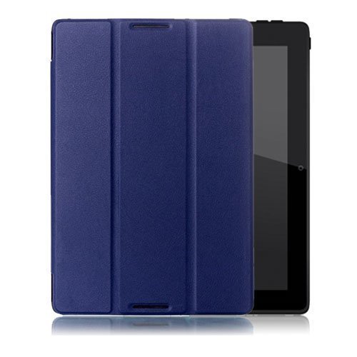 Garff Lenovo Ideatab A10-70 Leather Tri-Fold Case Blue