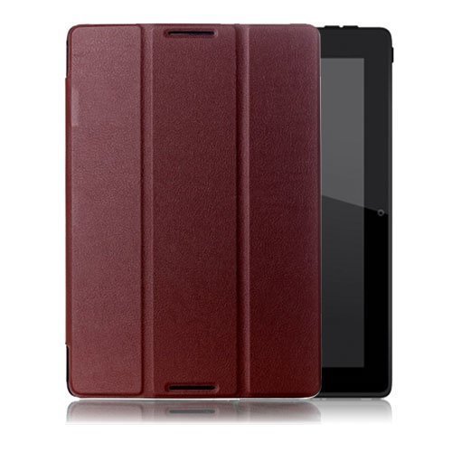 Garff Lenovo Ideatab A10-70 Leather Tri-Fold Case Brown