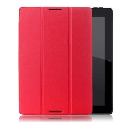 Garff Lenovo Ideatab A10-70 Leather Tri-Fold Case Red