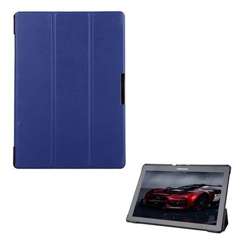 Garff Lenovo Tab 2 A10-70 Leather Case With Stand Dark Blue