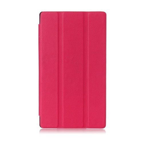 Garff Lenovo Tab 2 A7-10 Smart Fold Leather Case With Stand Hot Pink