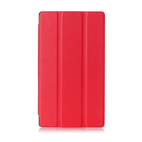 Garff Lenovo Tab 2 A7-10 Smart Fold Leather Case With Stand Red