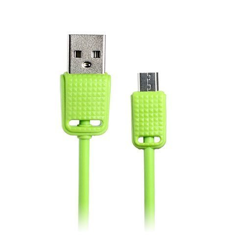 Gblue 2.1a 1 Metrin Pyöreä Mikro Usb Lataus Ja Datakaapeli Vihreä