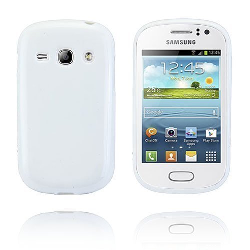 Gelcase Valkoinen Samsung Galaxy Fame Suojakuori