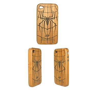 Genuine Wood Hämähäkki Iphone 4 / 4s Suojakuori