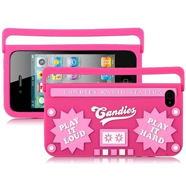 Ghetto Blaster Kuuma Pinkki Iphone 4 / 4s Suojakuori