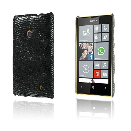 Glitter Musta Nokia Lumia 520 / 525 Suojakuori