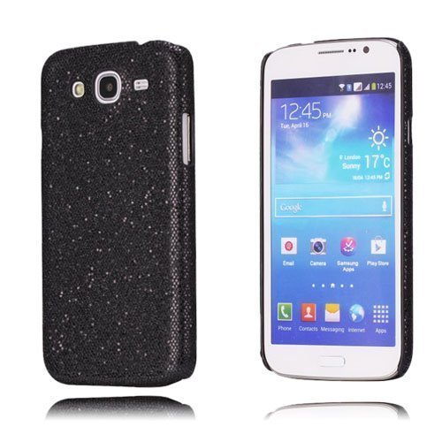 Glitter Musta Samsung Galaxy Mega 5.8 Suojakuori