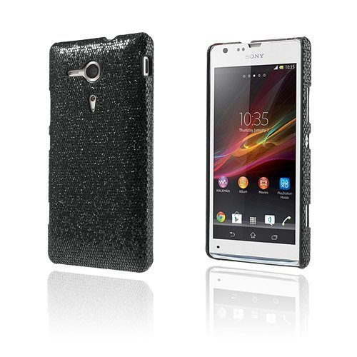 Glitter Musta Sony Xperia Suojakuori