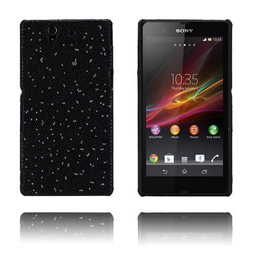 Glitter Musta Sony Xperia Z Kotelo