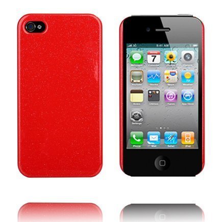 Glitter Punainen Iphone 4 / 4s Suojakuori