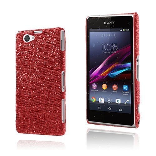Glitter Punainen Sony Xperia Z1 Compact Suoja