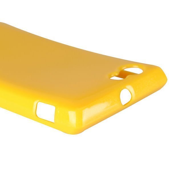 Glitter Shell Keltainen Sony Xperia J Silikonikuori