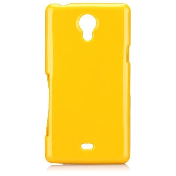 Glitter Shell Keltainen Sony Xperia T Silikonikuori
