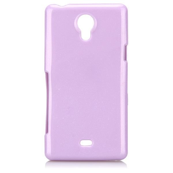 Glitter Shell Vaaleanvioletti Sony Xperia T Silikonikuori