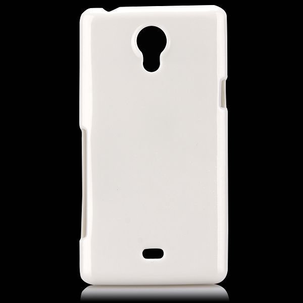 Glitter Shell Valkoinen Sony Xperia T Silikonikuori