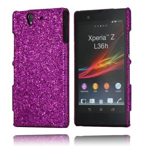 Glitter Tummanvioletti Sony Xperia Z Suojakuori