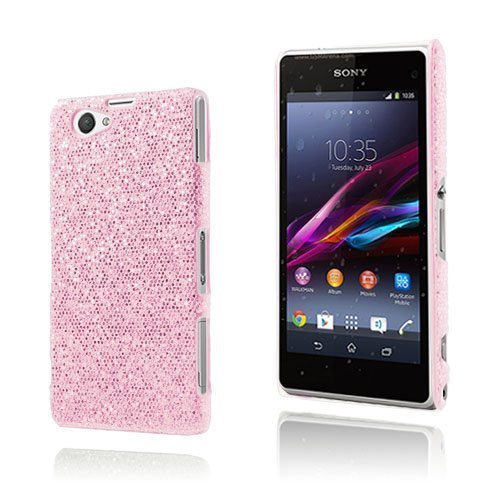 Glitter Vaalea Pinkki Sony Xperia Z1 Compact Suoja