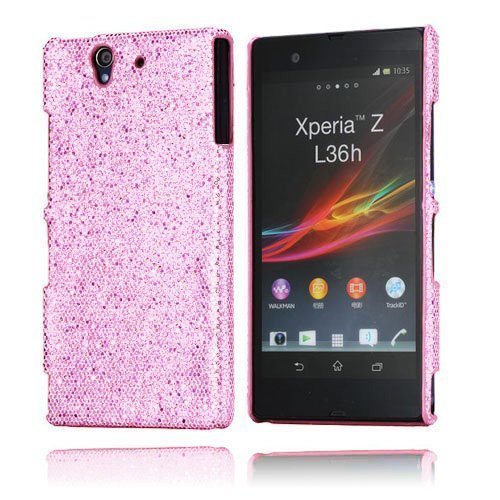 Glitter Vaaleanpunainen Sony Xperia Z Suojakuori