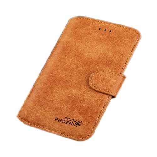 Golden Phoenix Ruskea Iphone 6 Aito Nahkakotelo