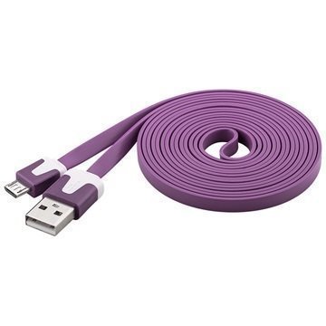 Goobay USB 2.0 / MicroUSB Litteä Kaapeli Violetti