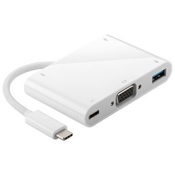 Goobay USB 3.1 C-Tyyppi / VGA Moniporttinen Kaapelisovitin Valkoinen