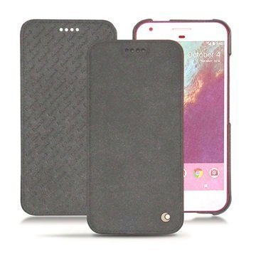 Google Pixel Noreve Tradition D Flip Leather Case Tumma Vintage