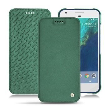 Google Pixel Noreve Tradition D Flip Leather Case Vintage mintunvihreä