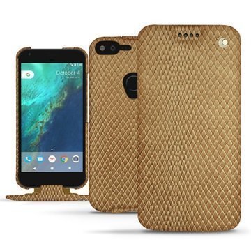 Google Pixel XL Noreve Tradition Flip Case Serpent Hiekanruskea