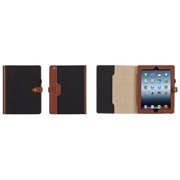 Griffin Backbay Folio Kotelo iPad 2 iPad 3 iPad 4 Musta / Ruskea