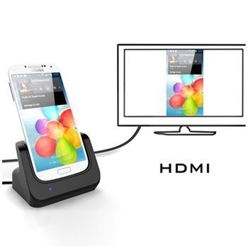 HDMI Pöytälaturi Samsung Galaxy S4 I9500 I9505 I9502 Musta