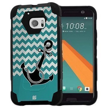 HTC 10 Beyond Cell Hyber V2 Shell Case Anchor / Chevron