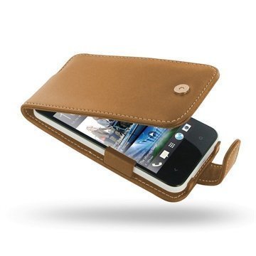 HTC Desire 300 PDair Leather Case 3THTS3F41 Ruskea