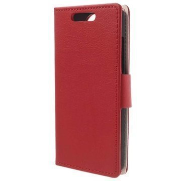HTC Desire 501 501 Dual Sim Wallet Nahkakotelo Punainen