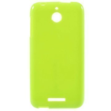 HTC Desire 510 Glossy TPU-Suojakuori Limenvihreä
